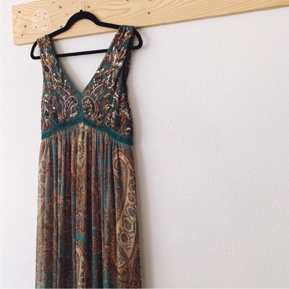 Anthropologie Ranna Gill Beaded Paisley Maxi Dress - Picture 8 of 8